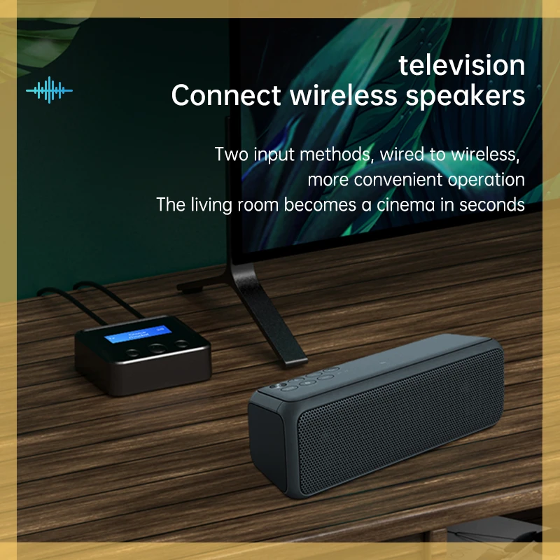 

5.0 Audio Transmitter Receiver LCD Display RCA 3.5mm AUX USB Dongle Stereo Wireless Adapter For Car PC TV Headphones