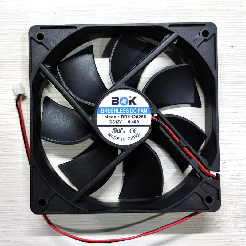 BDK BDH12025S DC12V 0.40A 120x120x25MM 12cm 2Lines Охлаждающий вентилятор