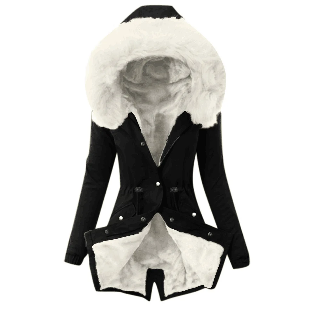 Women's cotton padded jacket Parker thickened warm cotton padded jacket Autumn and winter coat Cold proof cotton padded jacket