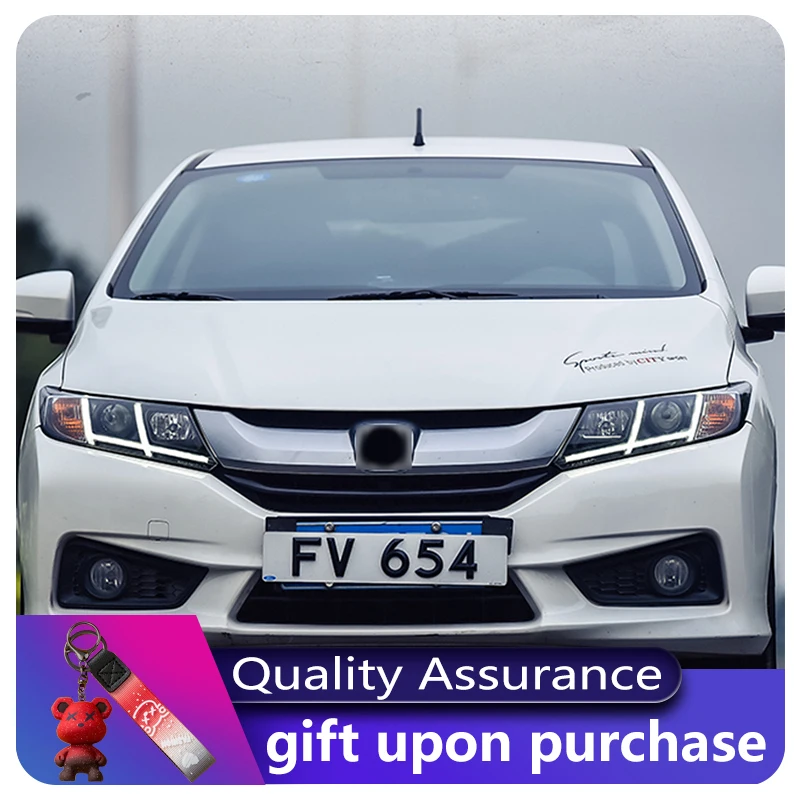 Пара модификаций автомобиля для Honda City 2015-2019 передняя лампа HID LED DRL обновленная