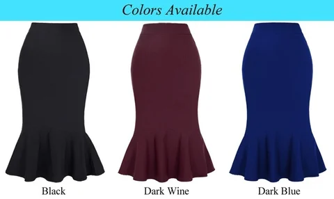 2022 New Fashion Women's Causal Mermaid Hips-Wrapped Pencil Skirt Sexy Fishtail Skirt Slim High Waist A-line Dress XS-8XL