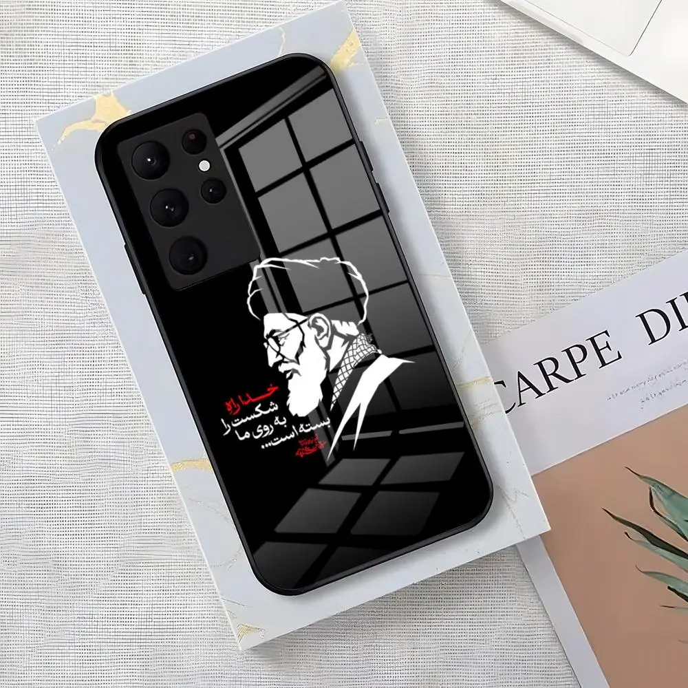 Фото Чехол для телефона Ali Khamenei для Samsung S26 S25 Edge S24 S23 S22 Ultra Plus Fe A57 A37 A17 A56 5G, стеклянная крышка №3
