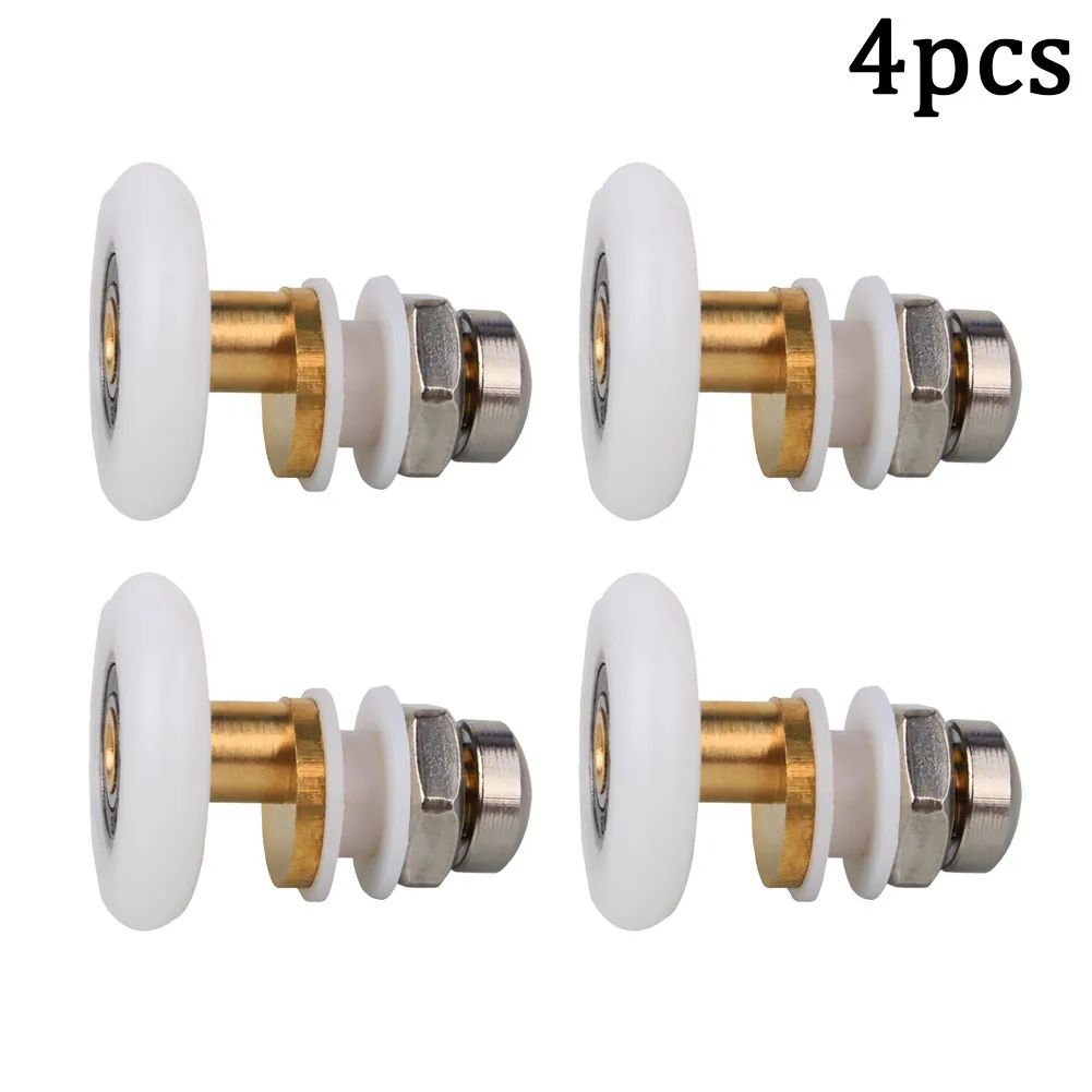 

4pcs Pulley Roller Shower Bathroom Sliding Glass Door Wheels Replacement Hanging Pulley Accessories Hardware Parts For Doors