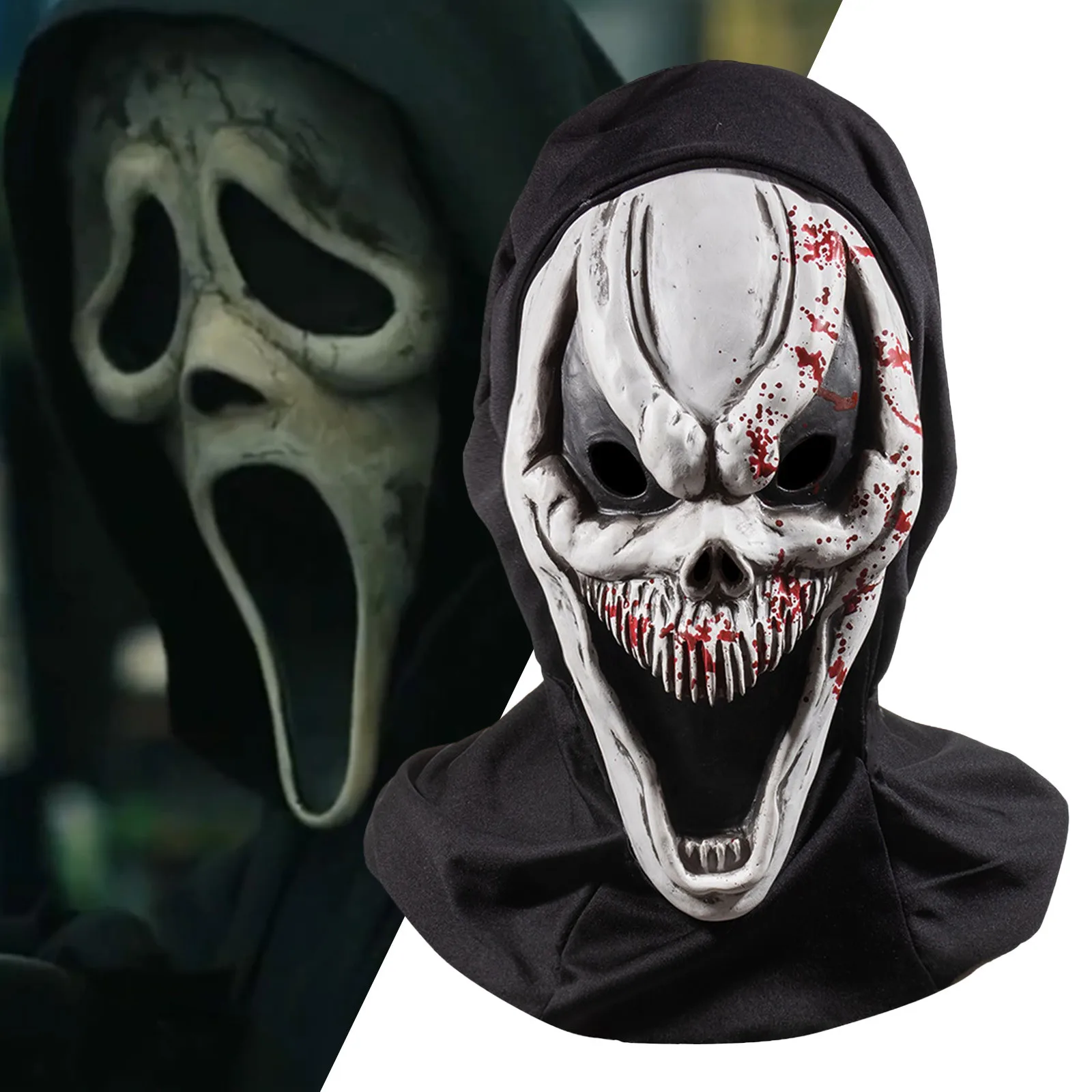 

Страшный крик лицо призрака дом Маска Косплей страшное убийца зло демон маски Хэллоуин карвинальное платье вечеринка костюм реквизит