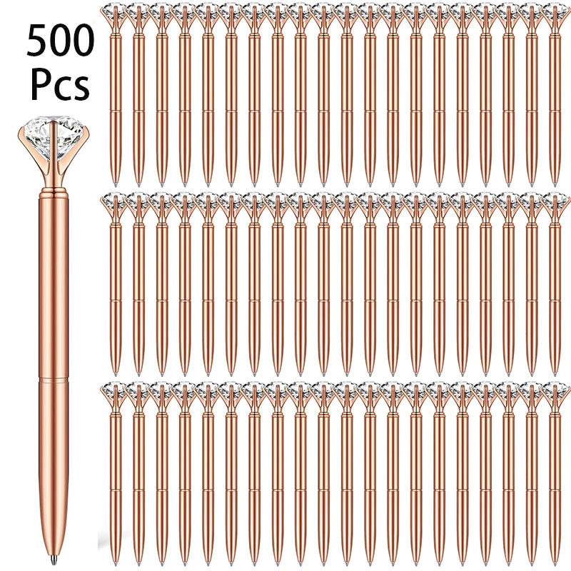 

500 шт., шариковая ручка со стразами