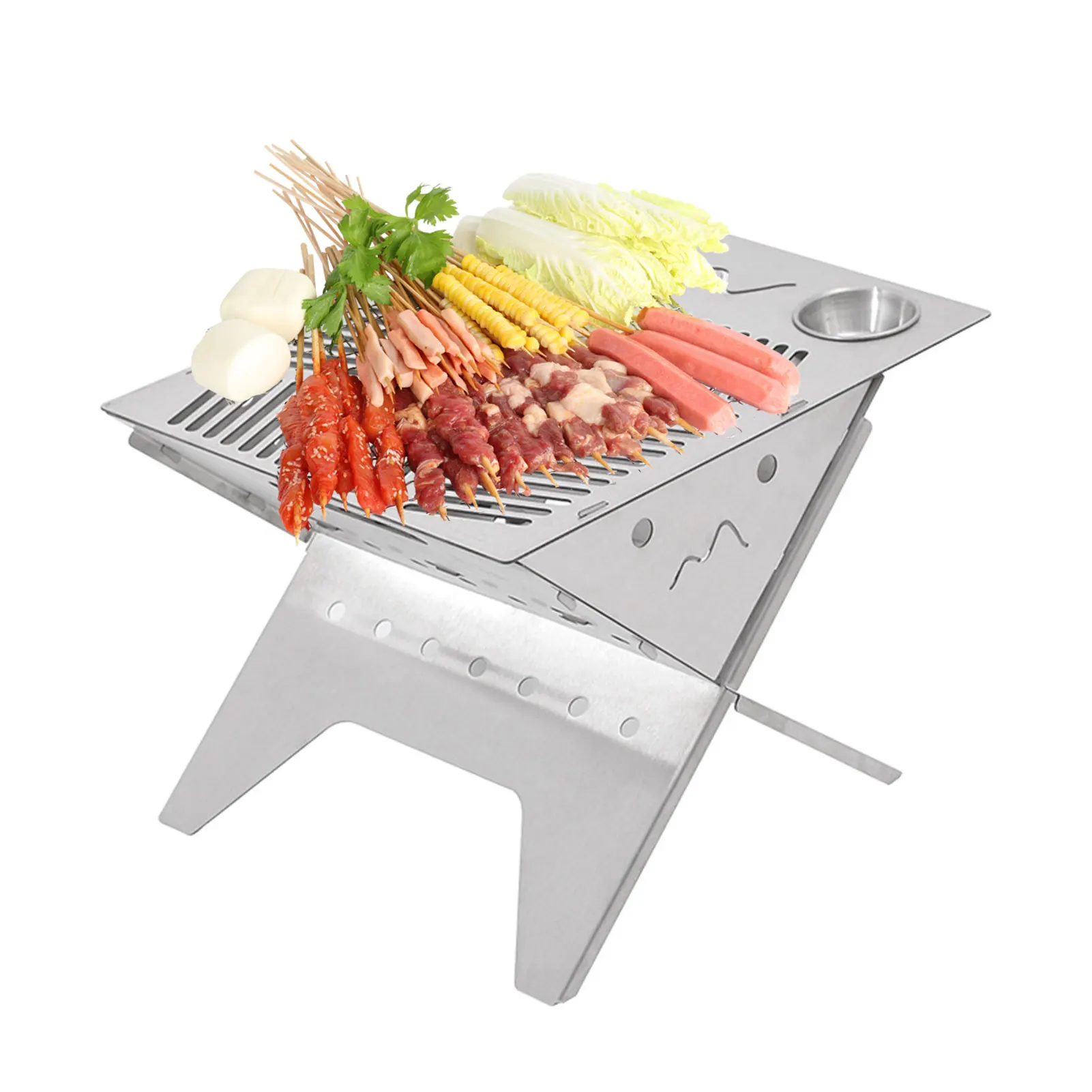 

Portable Charcoal Grill Barbecue Charcoal Grill Portable Folding BBQ Grill Camping Grill Tabletop Grill Hibachi Grill For