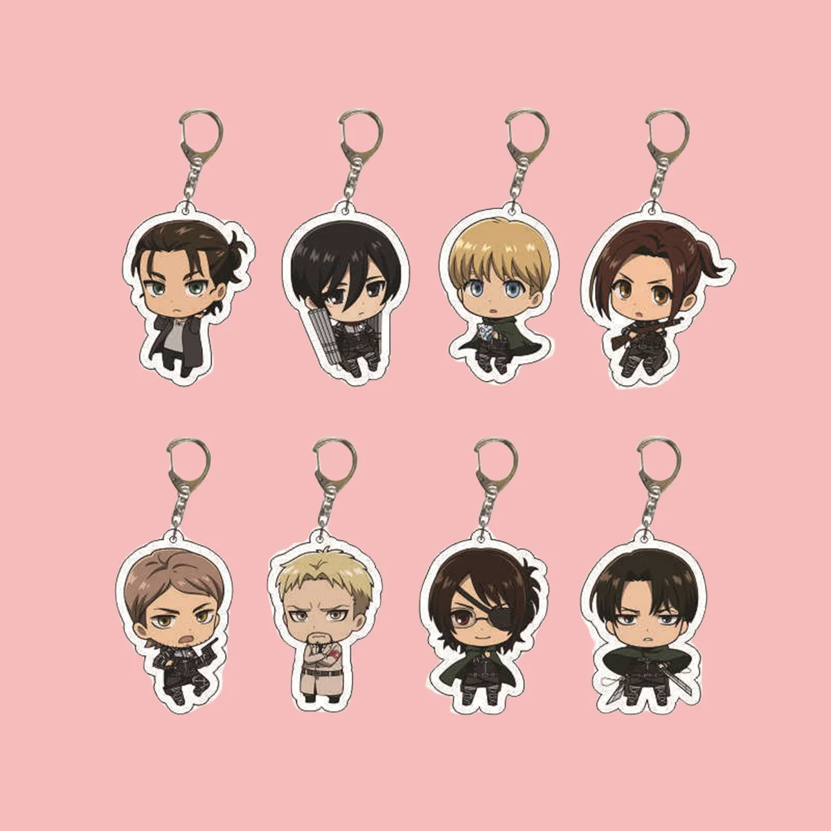 Anime GOODS Acrylic Keychain cute y2k Attack on Titan keychain for bag keys car key backpack collection display accessories