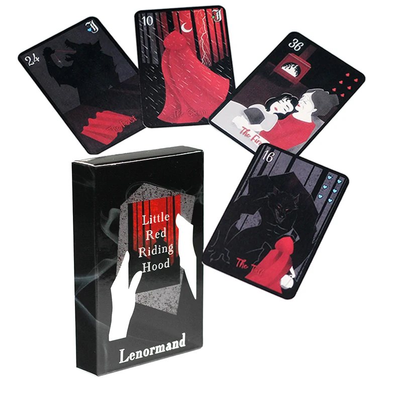 

little red lenormand oracle card Deck New Tarot Cards For Beginners With Guidebook Card Game Board Game Exquisite And Guidebook