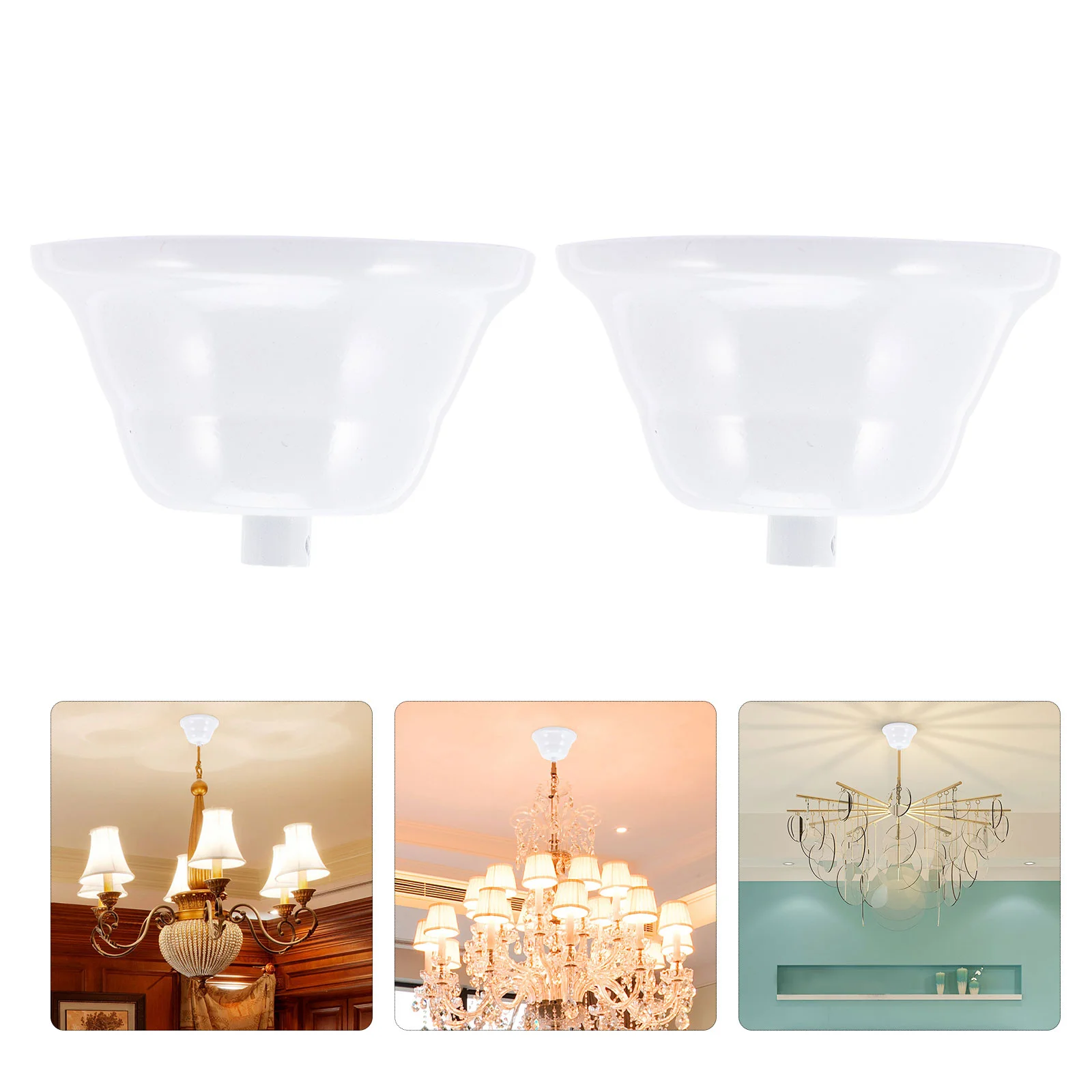 

4pcs Ceiling Cover Plate Practical Replacement Durable Chandelier Mounting Plate Chandelier Canopy Kit DIY Pendant Light Kit