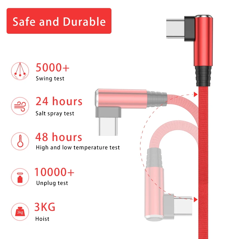 Зарядный Usb-кабель с углом 90 градусов для Samsung Huawei Xiaomi