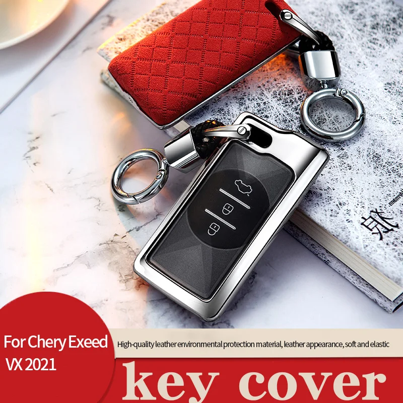 

Anti-Lost Car Key Pendant Split Rings For Chery Exeed VX 2021 Keychain Auto Vehicle Lobster Clasp Chain Decorate Accessories