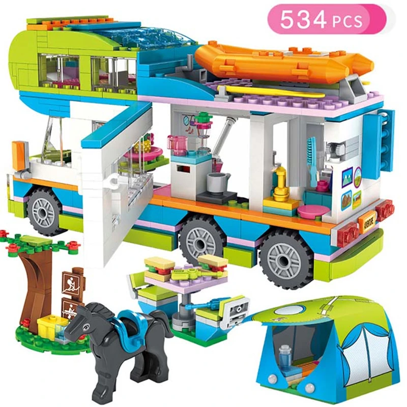

NEW Friends Mia’s Building Blocks Camping Van Car Bricks Friend Camper Vehicle Figures 41339 Toys For Children Birthday Gifts