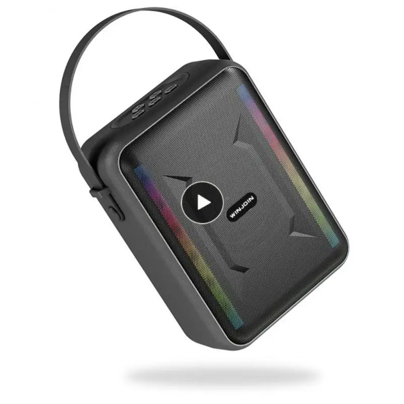 

Outdoor Colorful Lights Wireless Speaker Portable Loudspeaker Rgb Card Loud Subwoofer Mini Speakers Aux Play Radio