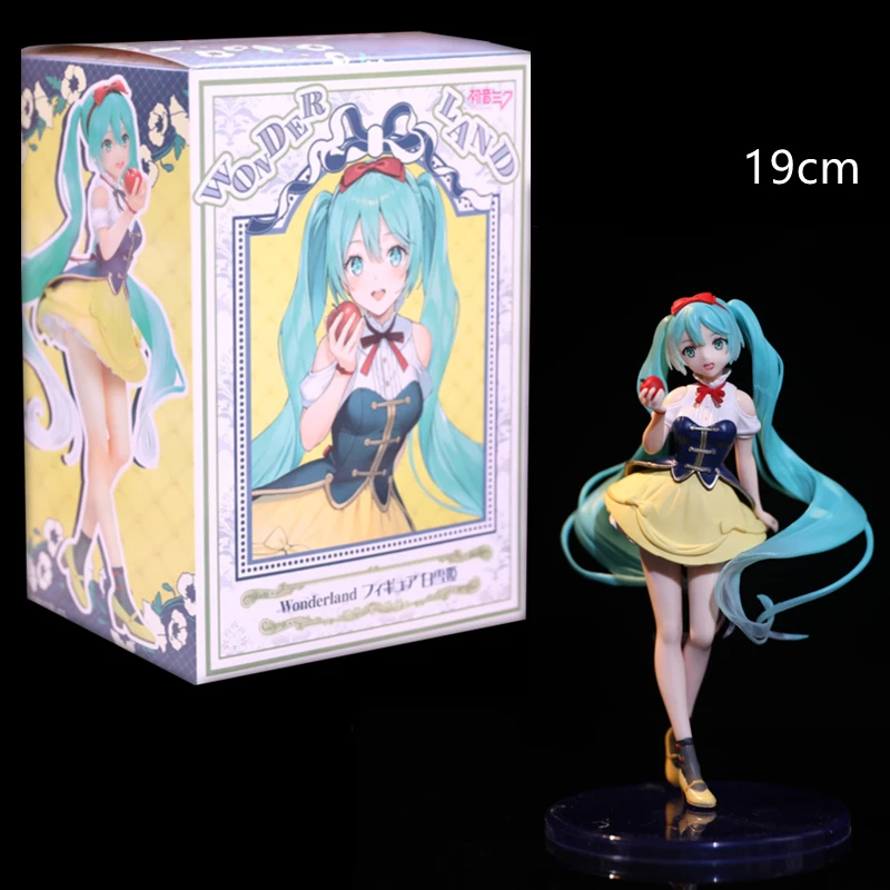 

Японское аниме Hatsune Miku, Белоснежка, фигурка, орнамент, 19 см, экшн-кукла, ПВХ Модель, коллекционные игрушки, кавайный изысканный подарок