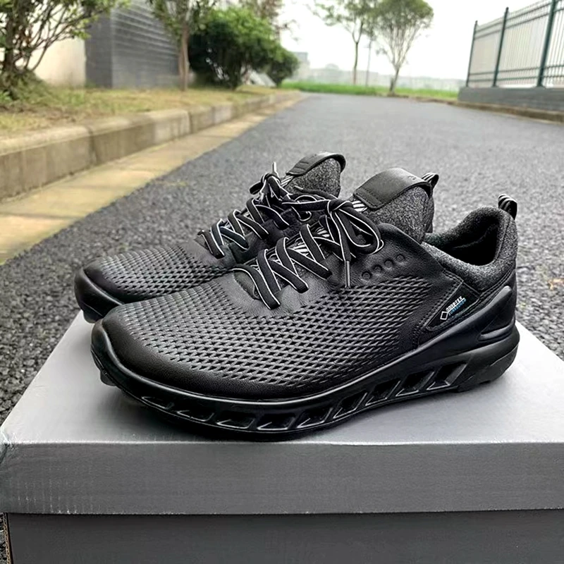 Men's Sports Shoes Brand Sneakers Leather Material Breathable Comfortable Non-Slip Increase Outdoor Sports Travel Walking Shoes