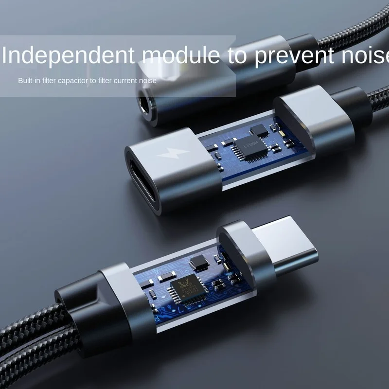 

Адаптер для наушников 2 в 1, с USB C на 3,5 мм