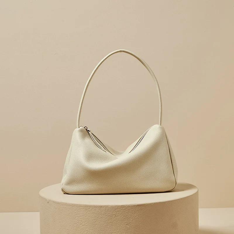 Hot Genuine Leather Totes for Women Ladies Luxurious Solid Colour Shoulder Handbags Mini Pack Large Capacity