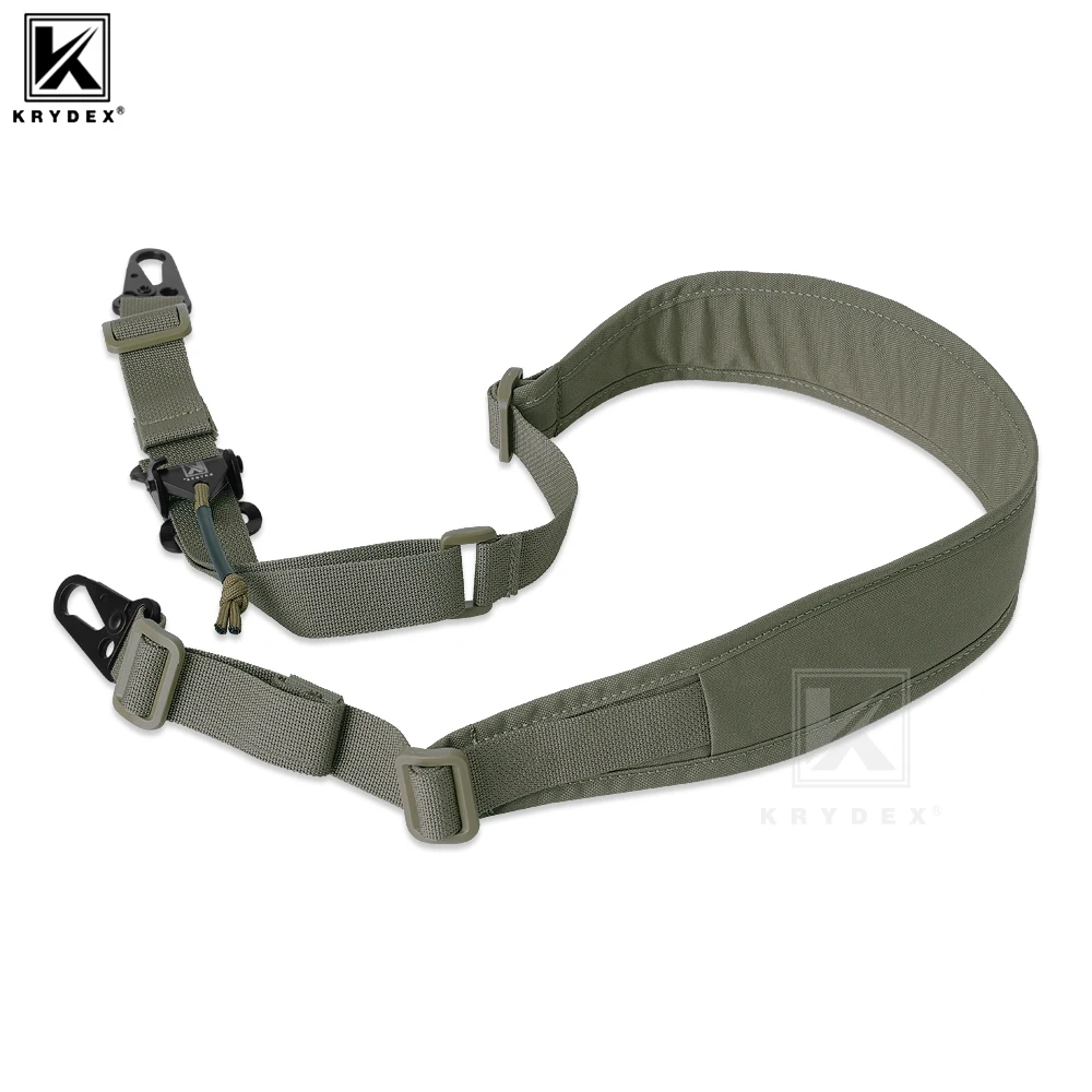 Фото KRYDEX Тактический слинг, 2-точечный боевой модульный плечевой ремень, быстрорегулируемый ремень, подходит для охотничьего снаряжения M4 Ak Ar15 №1