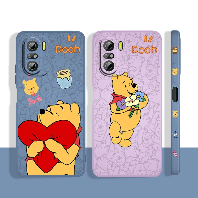 

Disney Cute Pooh Bear For Xiaomi Redmi K50 K40 10X 10 9T 9AT 9A 9C 9 8A 8 7 6A Gaming Pro Liquid Left Rope Phone Case