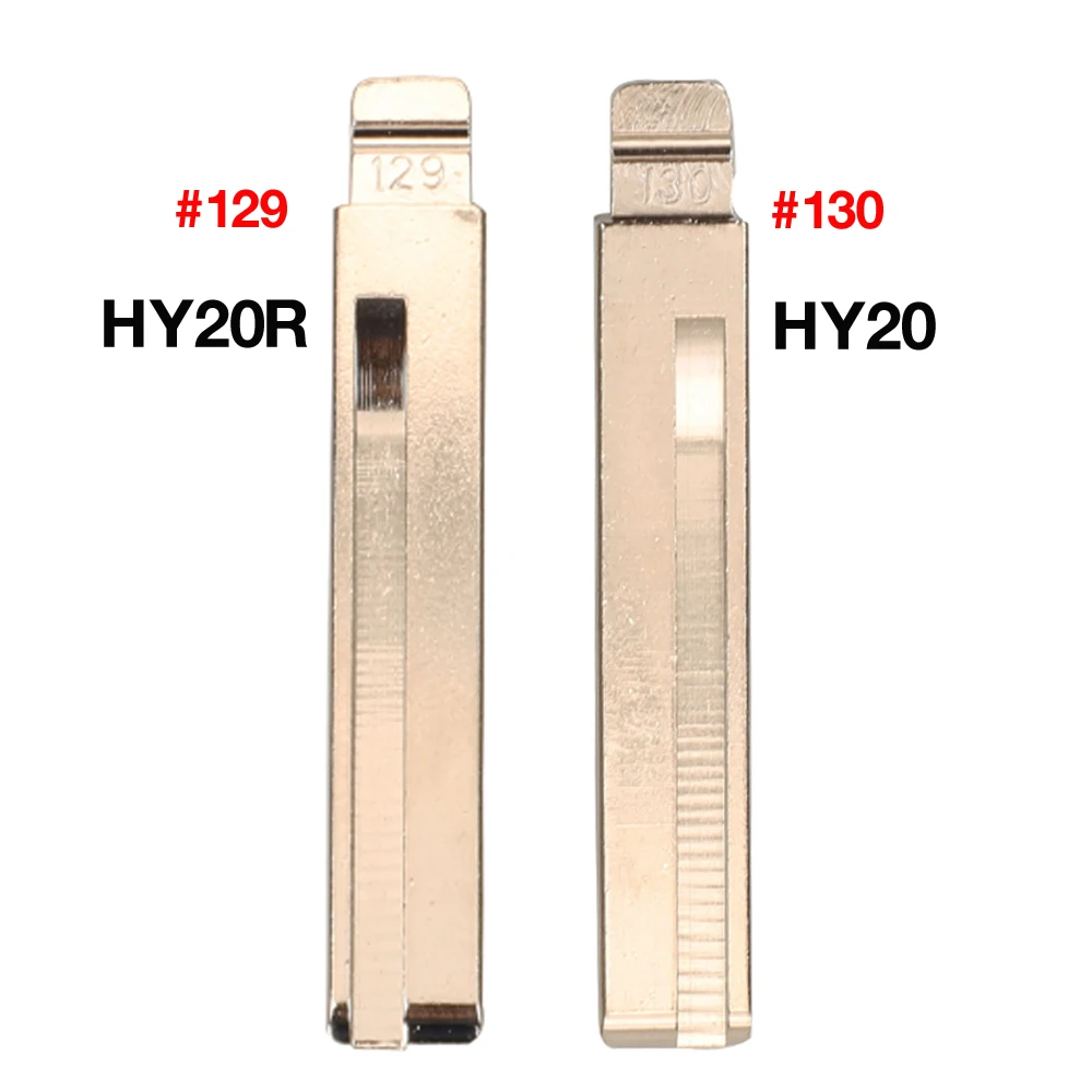

jingyuqin #129 #130 Metal Blank HY20 HY20R Flip KD Key Blade For Hyundai For Kia Car Remote Key Embryo Uncut Right Left Blade