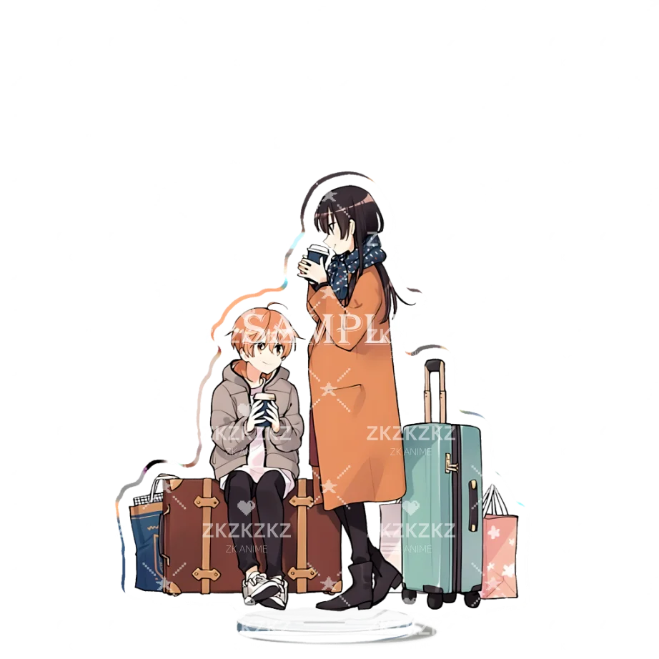 Фото Двусторонняя акриловая подставка с УФ-печатью «Bloom Into You»: Които Юу, Нанами Тоуко, Саэки Саяка. Большая акриловая фигурка-стенд с персонажами аниме Юри. Настольное украшение. №4