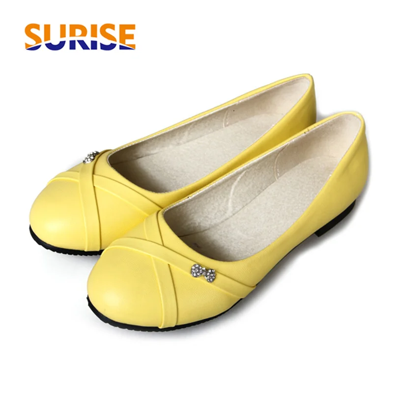 

Plus Size Sweet Women Pumps Red Black White Round Toe Crystal Bowknot Casual Office Ladies Lolita Flats Sweet Slip-on Boat Shoes