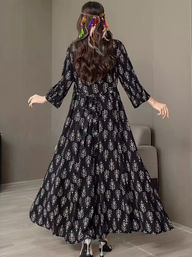 Индийское непальское этническое платье с вышивкой Летний Новый Стиль Юньнань