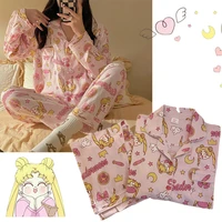 kawaii sailor moon pajamas ins short sleeved shorts two piece suit students anime cute cartoon animation home service girls gift