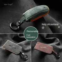 for tesla model3ysx customized high end alcantara suede key chains key case car accessories