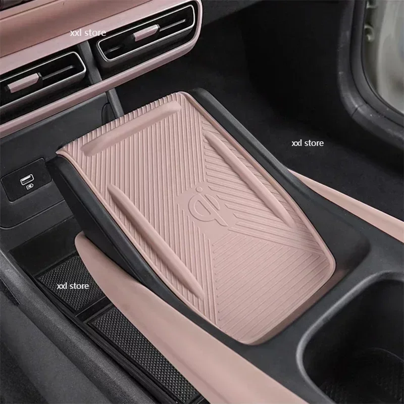 Для BYD Seagull автомобильный силиконовый противоскользящий коврик центральный