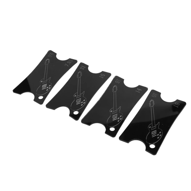 

4Pack Acrylic Guitar Notched Radius Gauges Fingerboard Guitar Ruler Fretboard Measuring Tool For Bass Acoustic Guitar