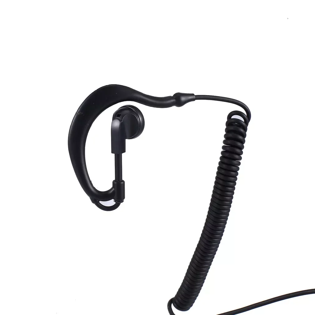 G Shape Soft Ear Hook Earpiece Headset 3.5mm Plug Ear Hook For Motorola Icom Radio Transceivers Walkie Talkie Bar Headphone