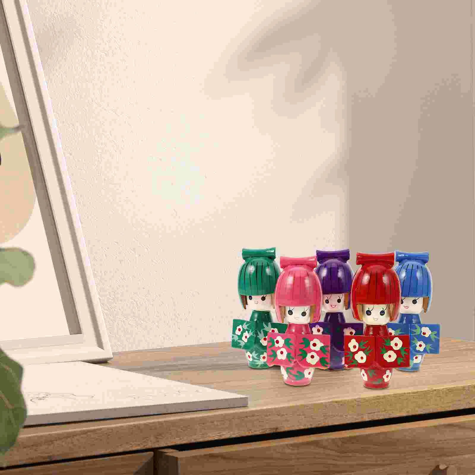 5 шт. кимоно куклы японские самурай мини домашняя деревянная фигурка сувениры