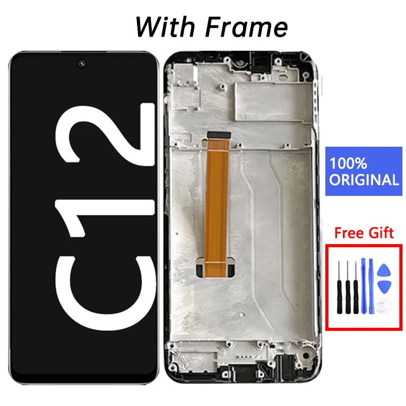 Оригинальный сменный экран для realme C12 ЖК-дисплей Realme pantalla
