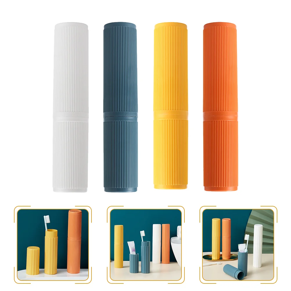 4 шт. коробка для хранения чашка полоскания рта дорожный органайзер зубных щеток