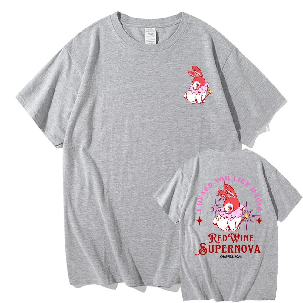 Футболка с рисунком красного вина суперnova Chappell Roan Мужская/женская одежда летняя