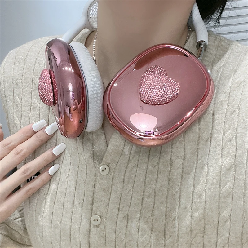 Роскошный уникальный модный милый чехол для наушников с бриллиантовым сердечком