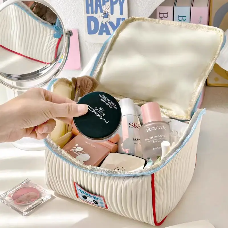 Большая косметичка милая Дамская для женщин сумка туалетных принадлежностей
