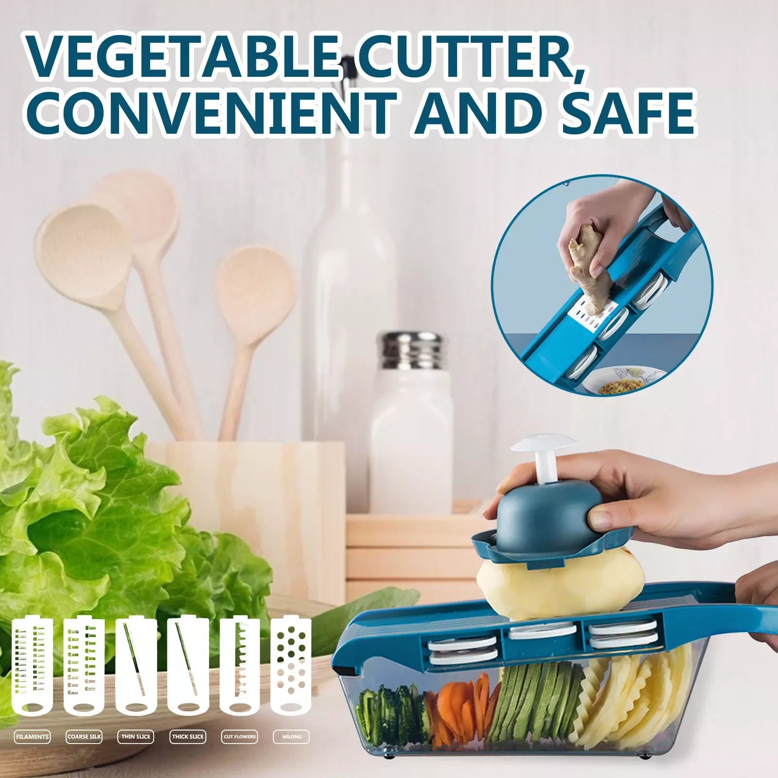 

NEW2023 Manual Food Chopper String Multifunctional And Potato Radish Hotel Set Chopper Kitchen Household Tomato Juicer for Canni