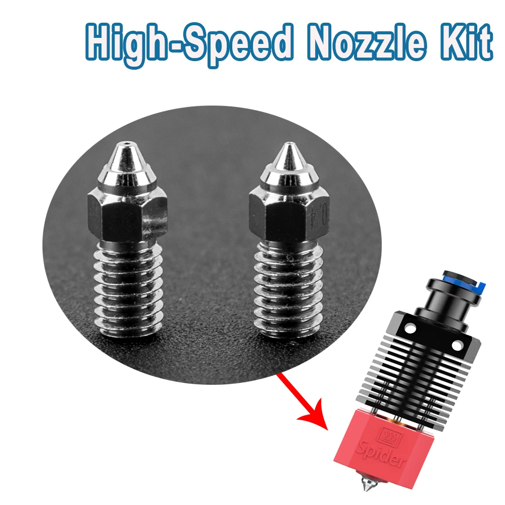 

CREALITY High Speed Nozzle 0.4mm 0.6mm Nozzle Customized For Spider High-temperature and High-speed Hotend Kit For Ender 3 V2