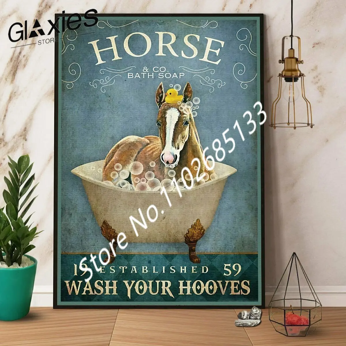 

Bathroom Tin Sign Horse Bath Soap Wash Your Paws Metal Poster Art Decor Home Pub Bar Wall Art Plates