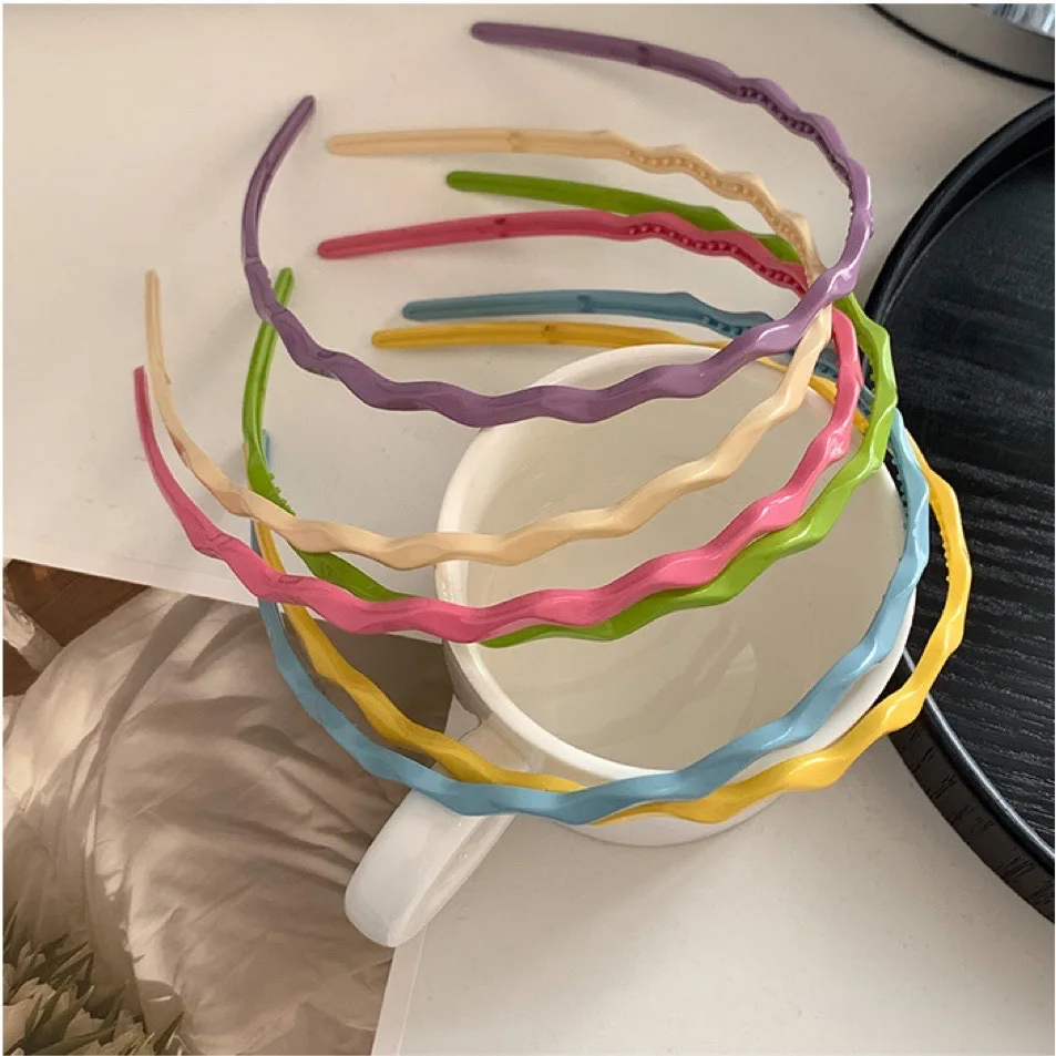 

2PC Korean Solid Bright Color Bezel Headwear Women Headband Daily Holiday Hair Bands Hairband Hoop for Party Hair Accessories