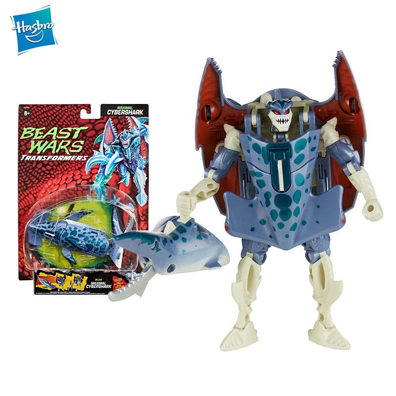 

Transformers Vintage Beast Wars Maximal Cybershark with 4 accessories Action Figure Toy for Gift Ages 8 and Up F4219