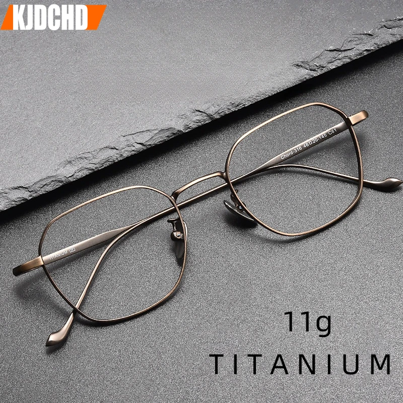 KJDCHD модные удобные очки винтажные роскошные из чистого титана оптические оправы