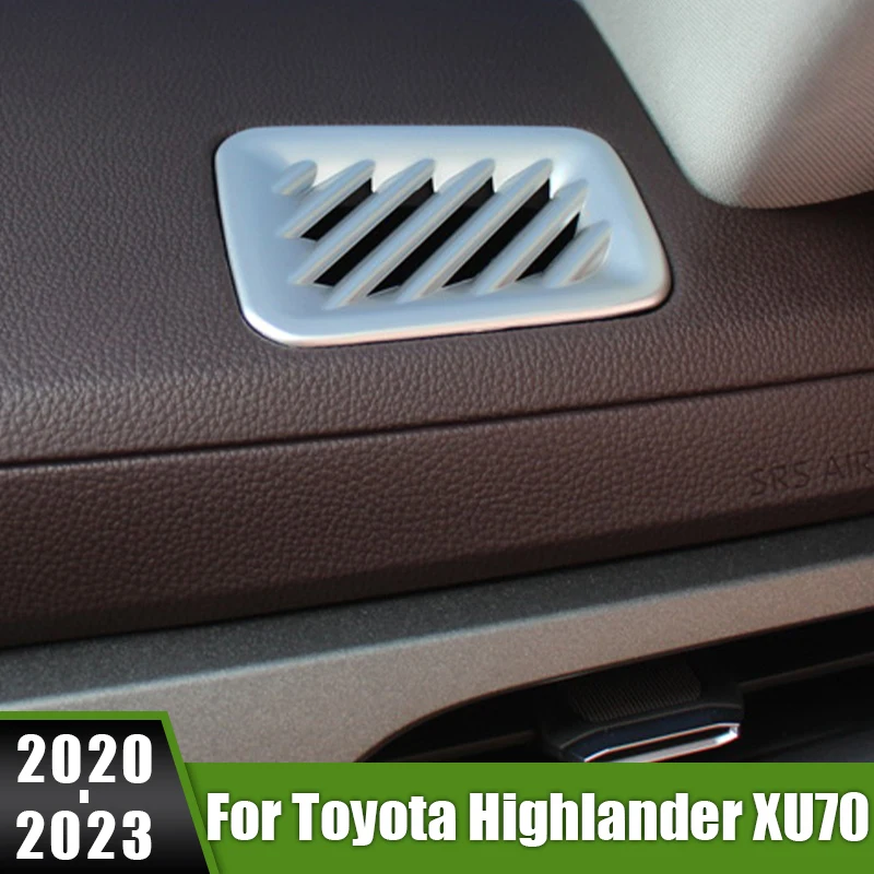 

For Toyota Highlander XU70 2020 2021 2022 2023 Hybrid ABS Car Dashboard Vent Center Console Air Condition Outlet Panel Cover