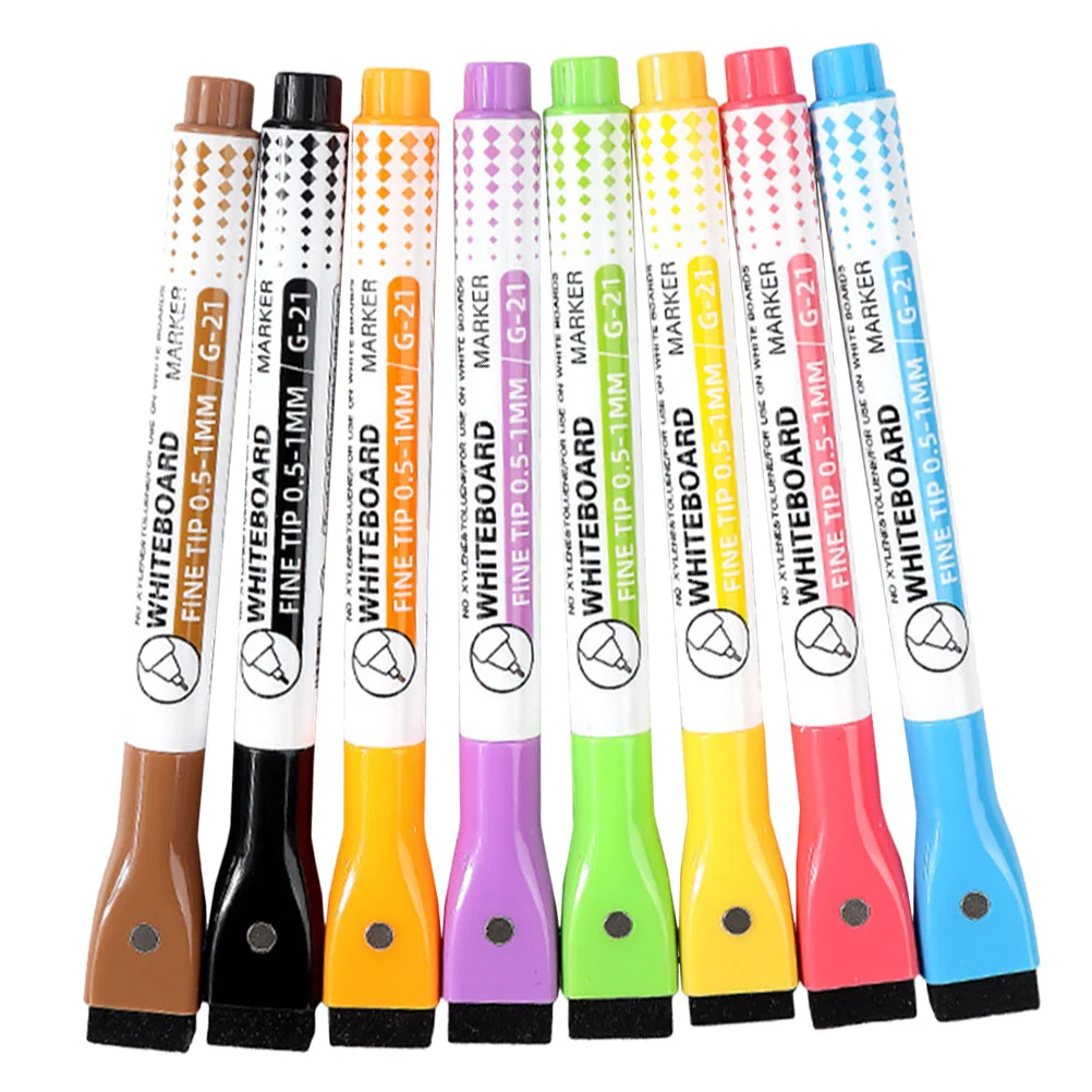8Pcs Magnetic Erasable Whiteboard Markers Dry Erase for School Office Home Painting Pens classroom whiteboard pens