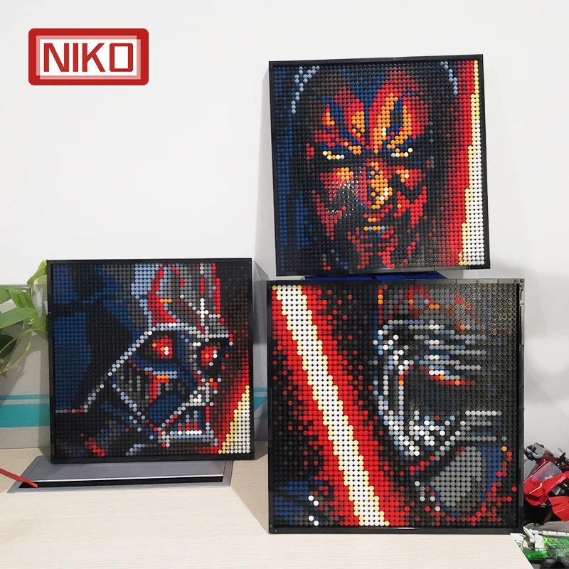 

Anime Figures Pixel Art Building Blocks Picture Kits Film Mosaic Painting MOC Bricks 31200 Puzzle Toys Children Gifts Decoration