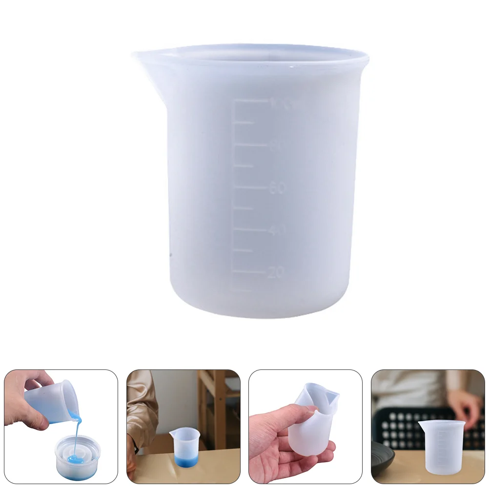 Epoxy Mixing Cup Silicone Measuring Crystal Cups Resin Mold Pot Pouring Bowl Mould Bowls Casting Reusable Scale Pressure