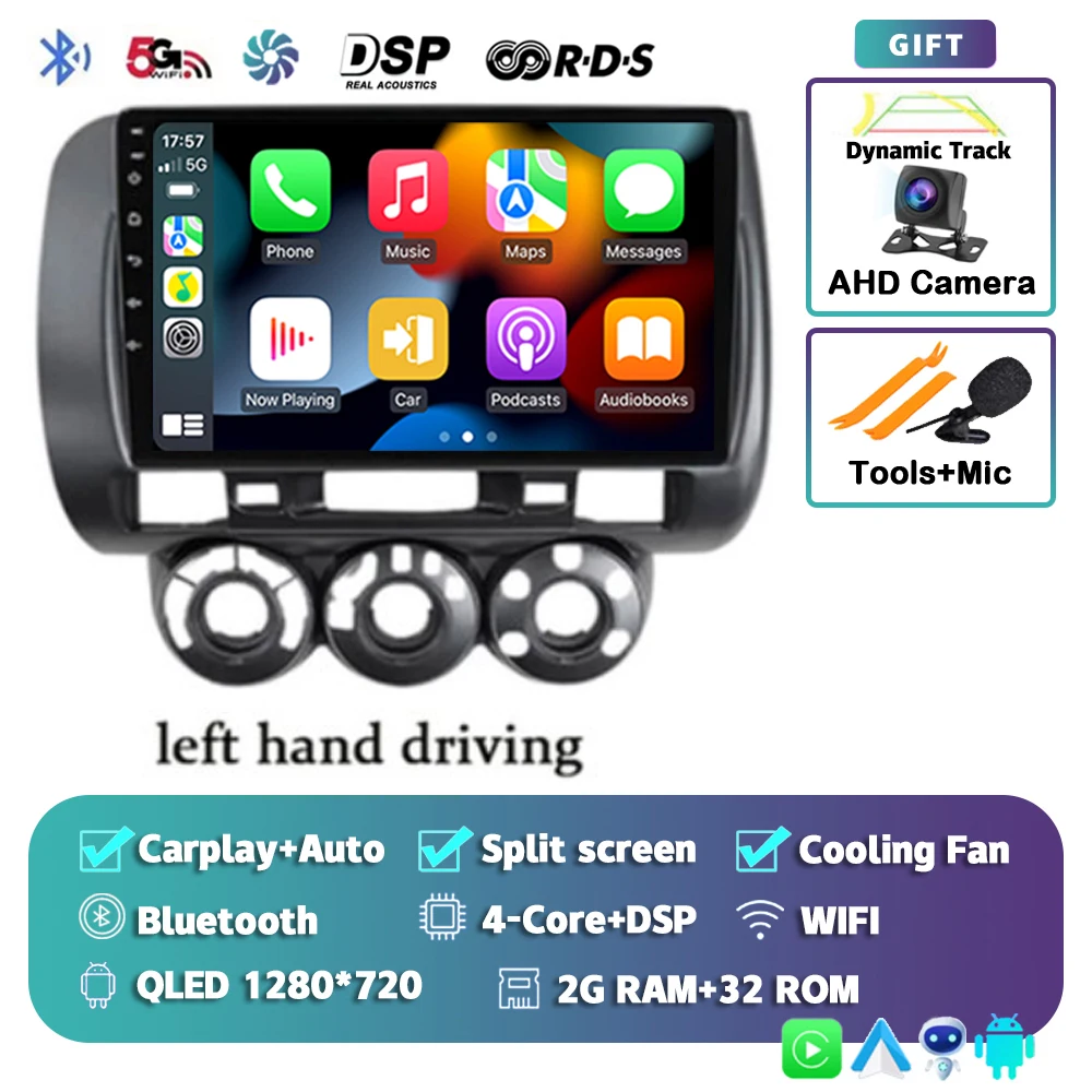

Android 15 для Honda Fit Jazz City 2002 2003 2004 2005 2006 2007 Мультимедийный плеер Carplay Авто Радио GPS Snapdragon стерео