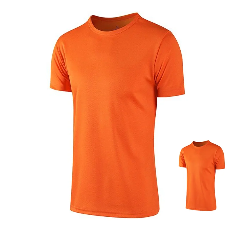 

Men's Running T-Shirts Solid color Men Summer Casual Outdoor T-Shirt Men Sports T-Shirt Plus Size Sport Fast-Dry Breathable Tops